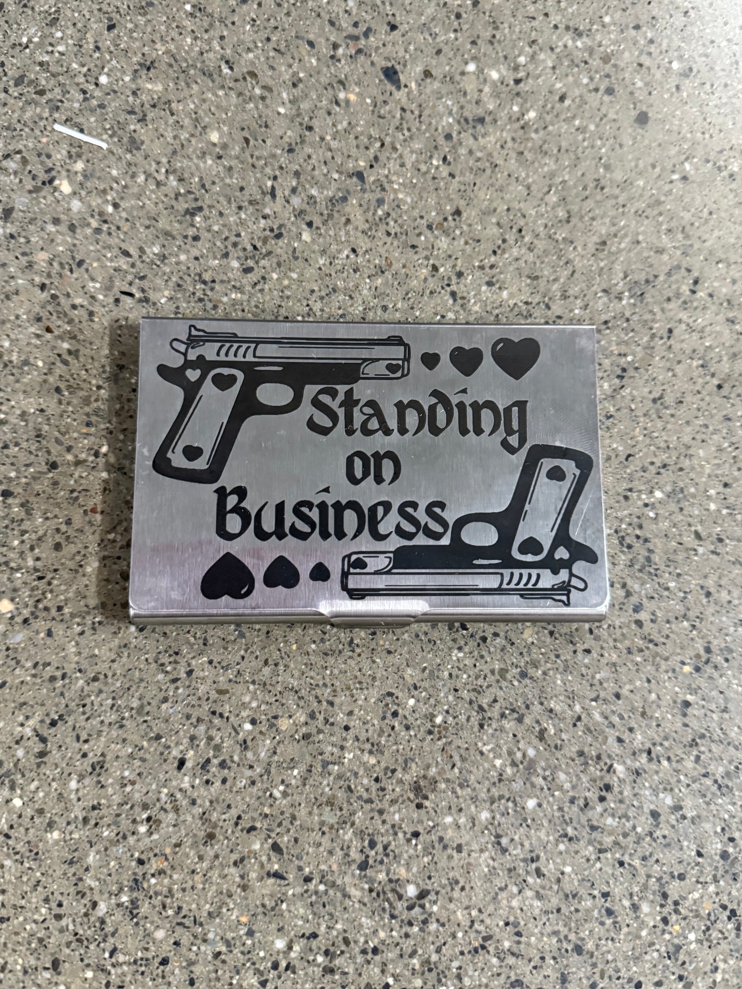 Standing on Business Card Case