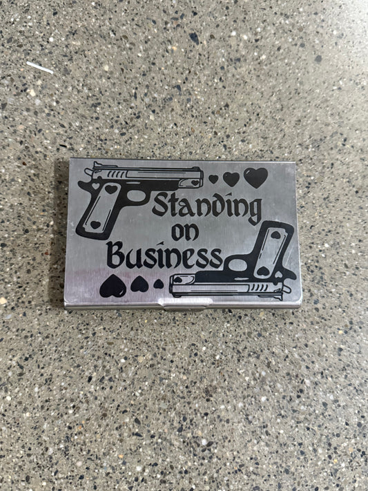 Standing on Business Card Case