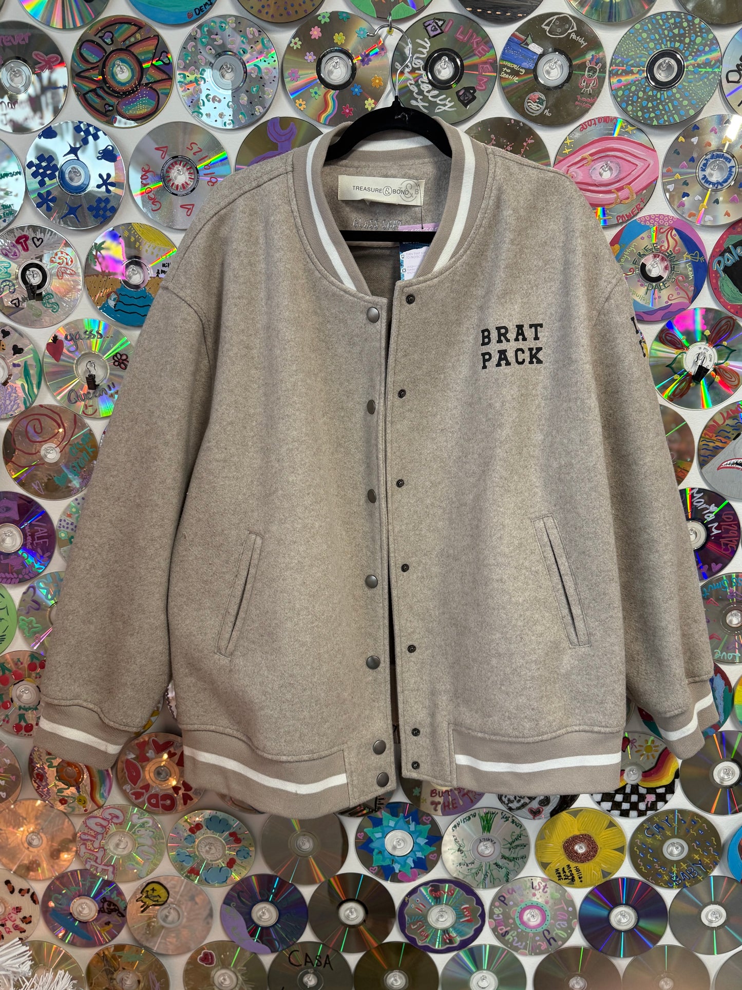 #963 - Treasure + Bond x GLASSSMUT - Bubble Demon Letterman Jacket - 2XL