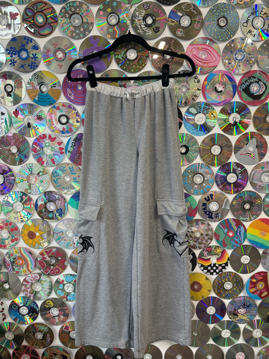 #8 - Winged Heart Cargo Sweatpants - XS