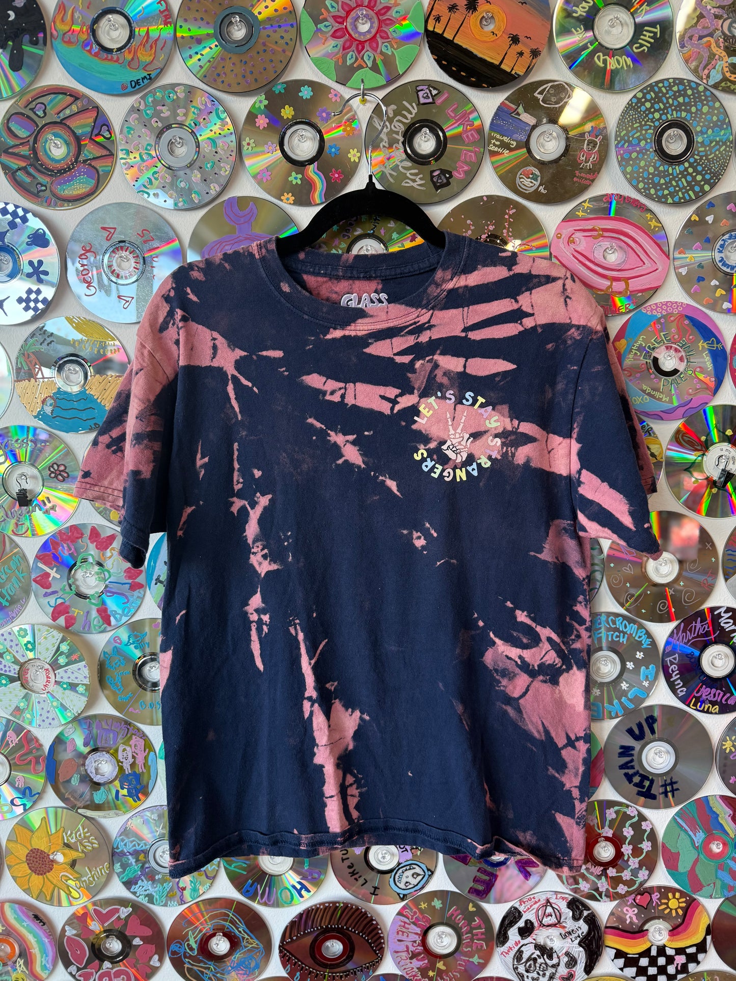 #9 - Let's Stay Strangers Acid Tye-Dye T-shirt - M