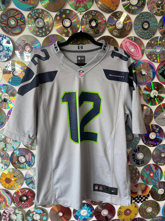 #20 - NFL Official Seattle Seahawks #12 Jersey Bedazzled - M