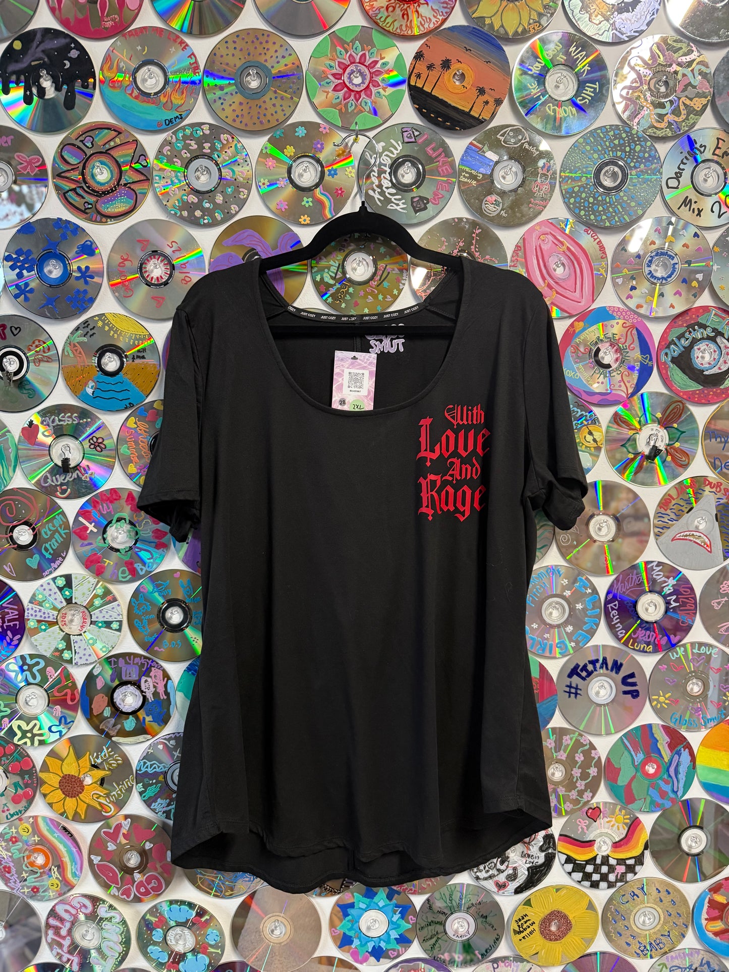 #28 -  With Love and Rage Sleep Shirt - 2XL