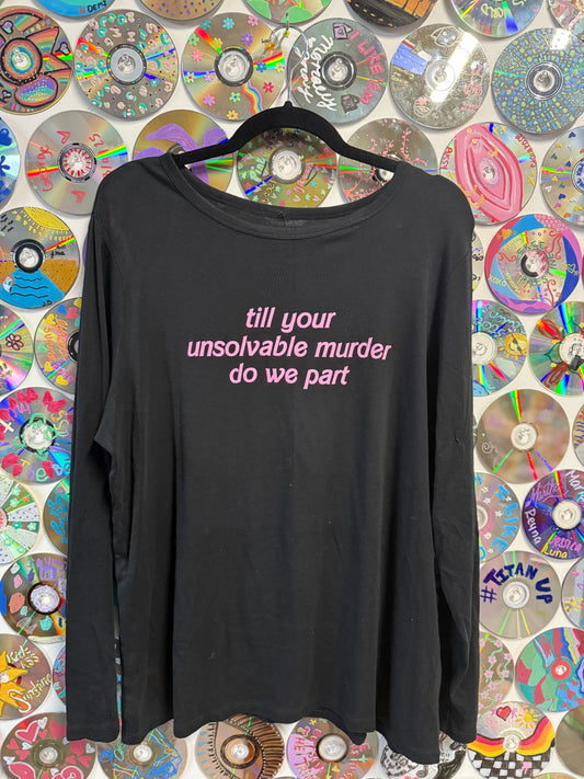#27 - "Til your unsolvable murder do we part" t-shirt - 2XL