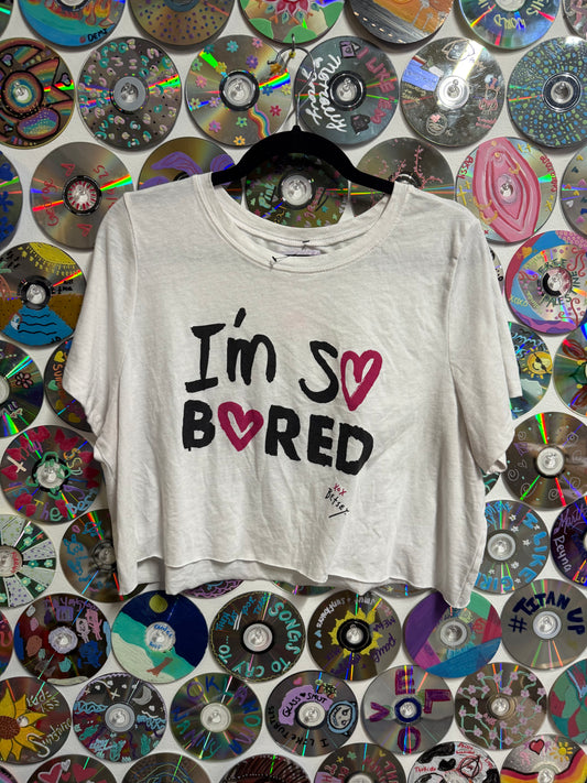 #33 - I'm so bored Betsy Johnson Cropped T-shirt - 2XL
