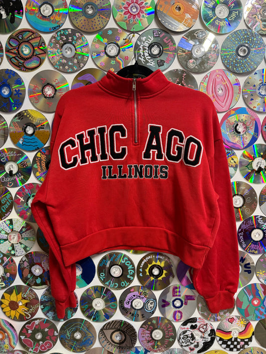 #31 - Chicago Bulls Crop 1/2 Zip Sweatshirt