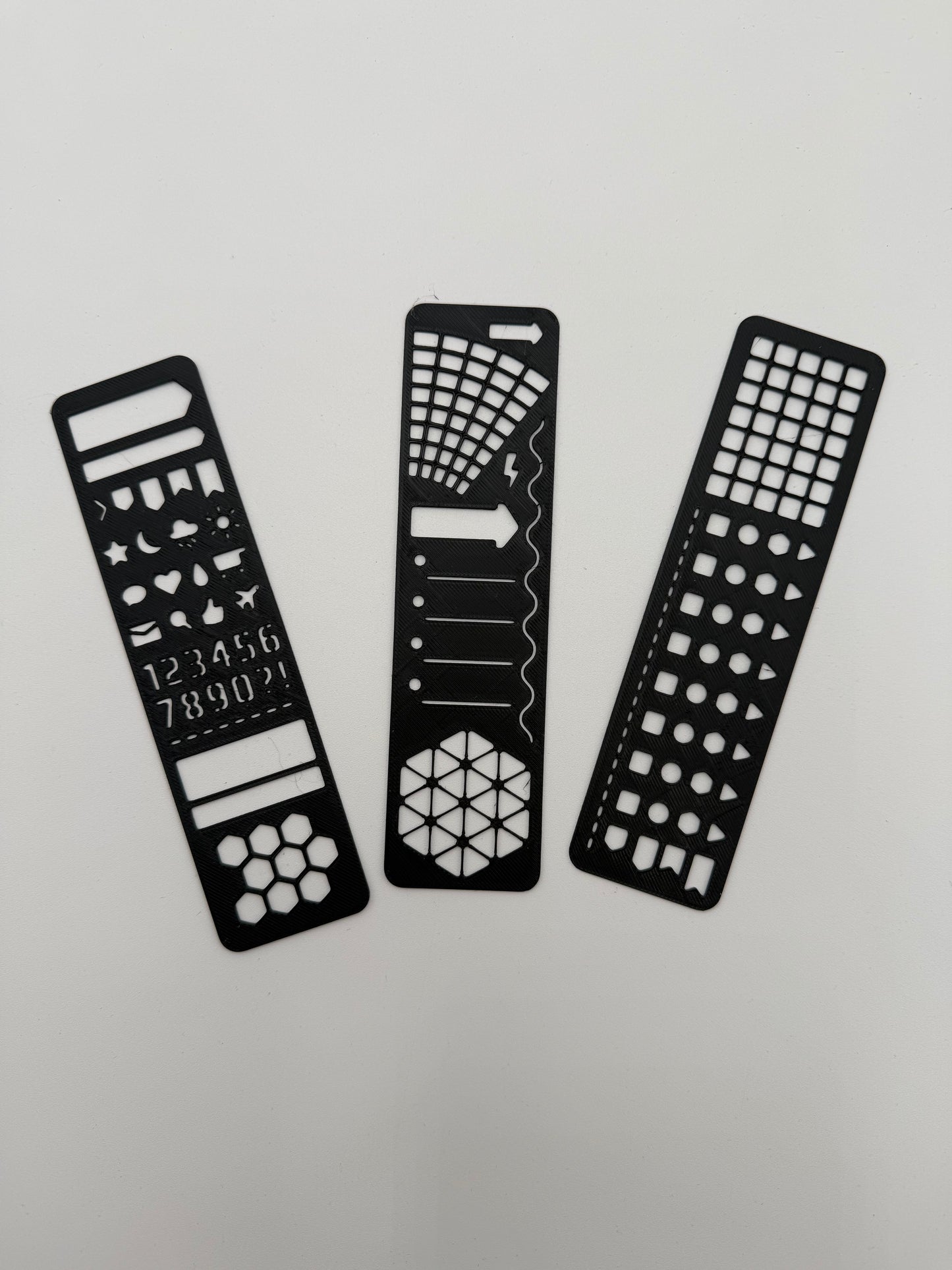 Bullet Journal Stencil Bookmark Set