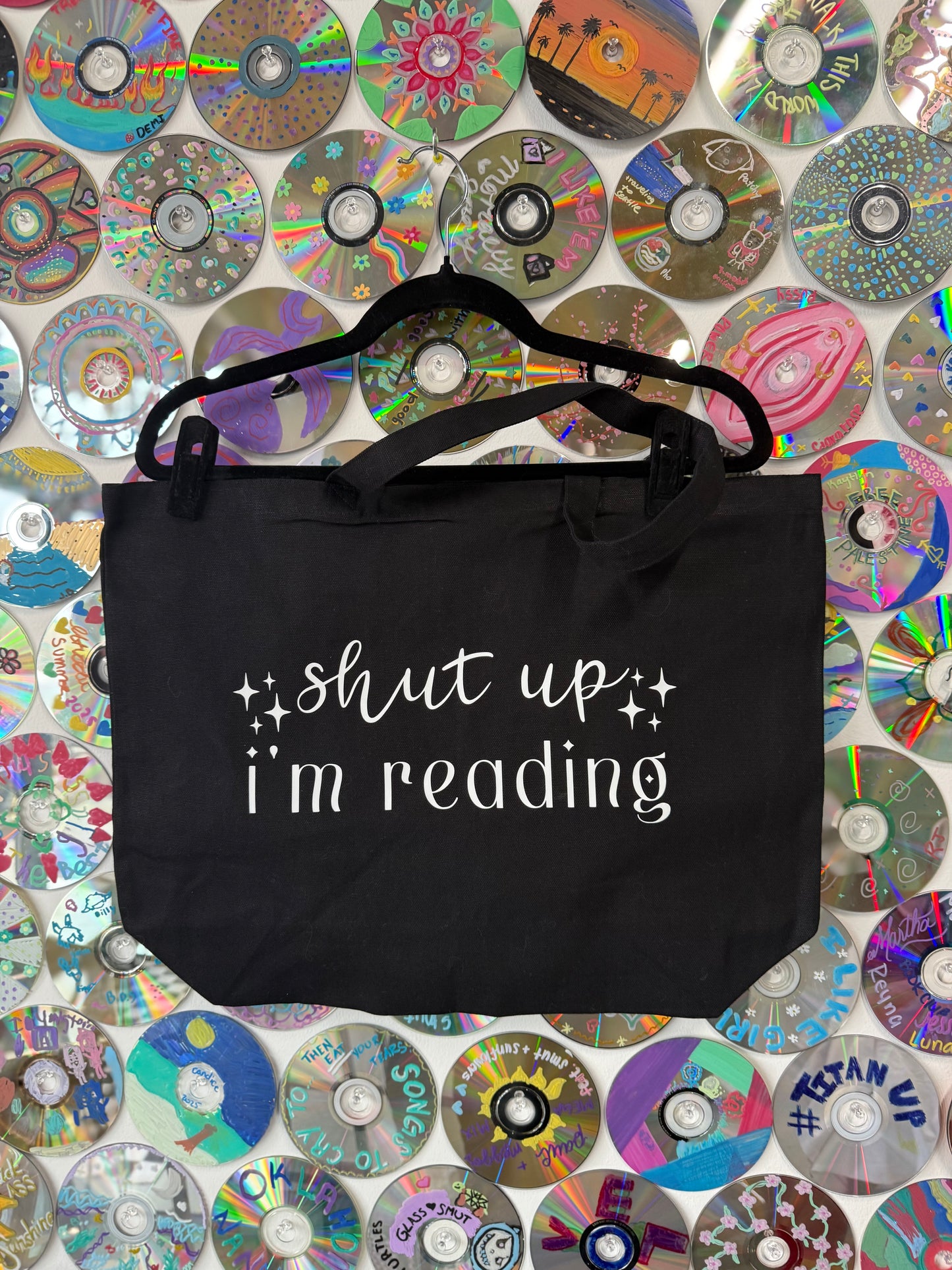 #65 - Shut Up I'm Reading XL handle Tote
