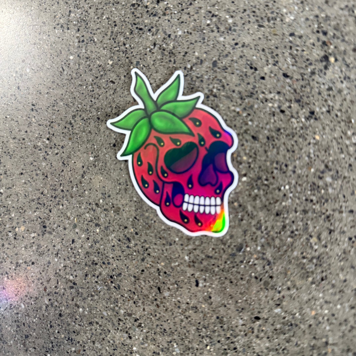 Strawberry Skull Sticker - B21