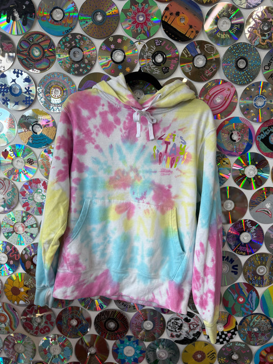 #90 - Let's Stay Strangers Tye-Dye Hoodie - S