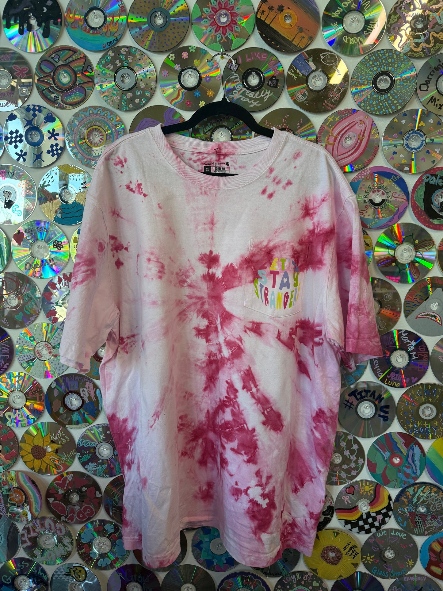 #144 - Let's Stay Strangers Carhart Tye-Dye t-shirt - XL