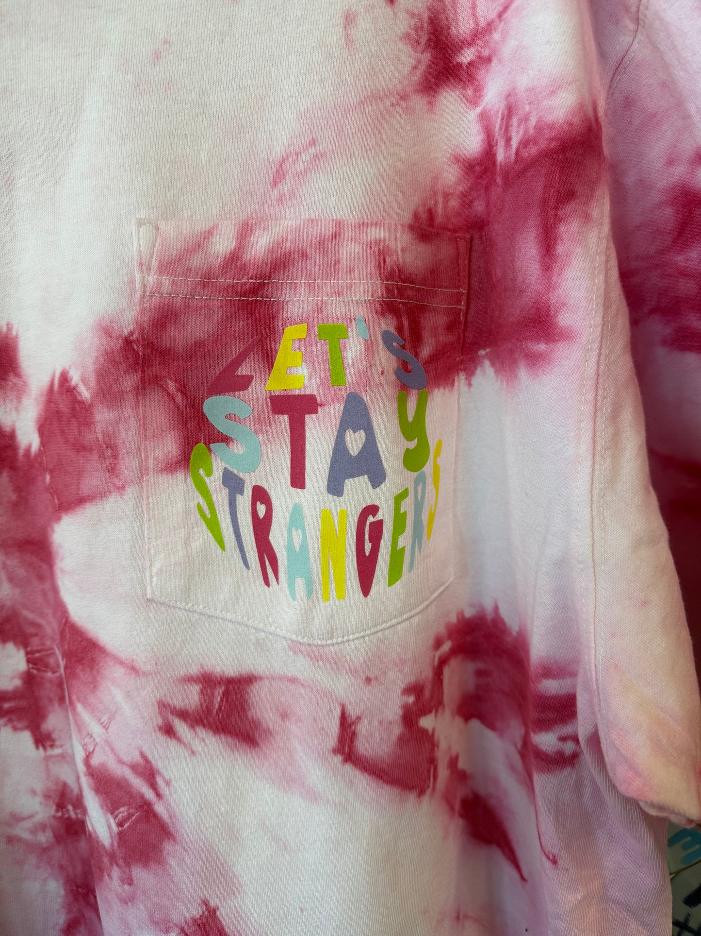 #144 - Let's Stay Strangers Carhart Tye-Dye t-shirt - XL
