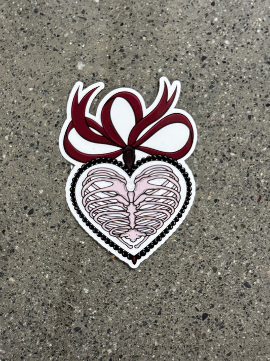 Ribcage Heart Sticker - DR1