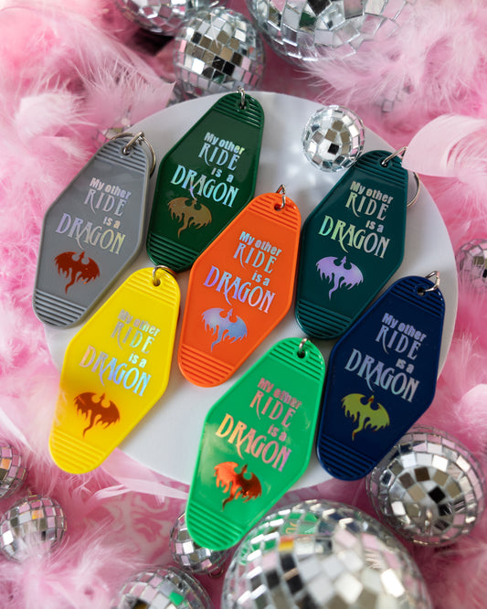 My Other Ride is a Dragon Motel Keychain