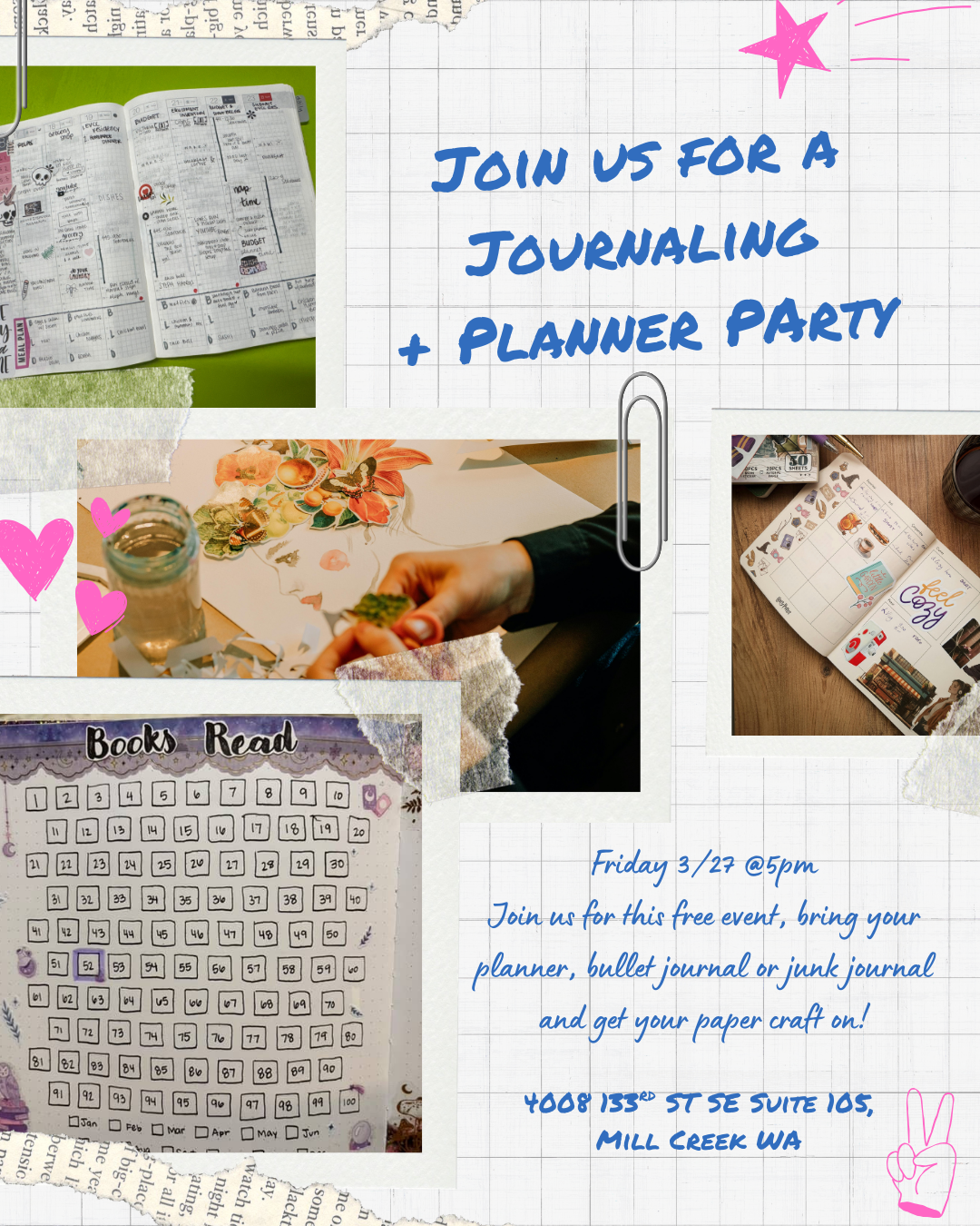3/27 Planner and Junk Journal Party 5pm